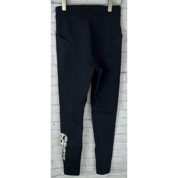 STELLA MCCARTNEY Navy Logo-print Scuba Tech Leggings Size 40/6-8 Small Pockets - Picture 7 of 12